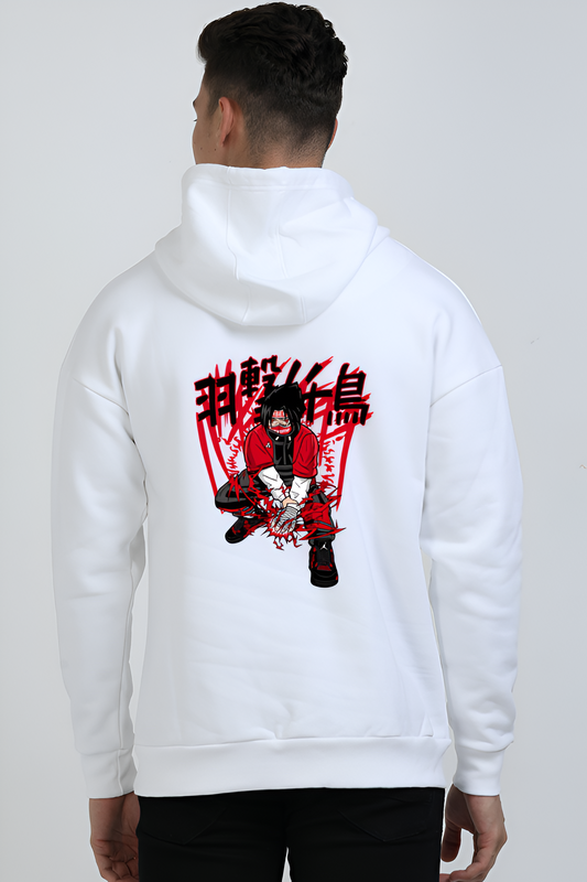 Sasuke Uchiha Hoodie with Red Graphic Design - Premium Anime Streetwear by Belavere