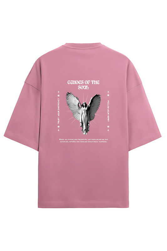 Echoes of the Soul: Angelic Grace in Motion Premium Terry Oversized T-Shirt